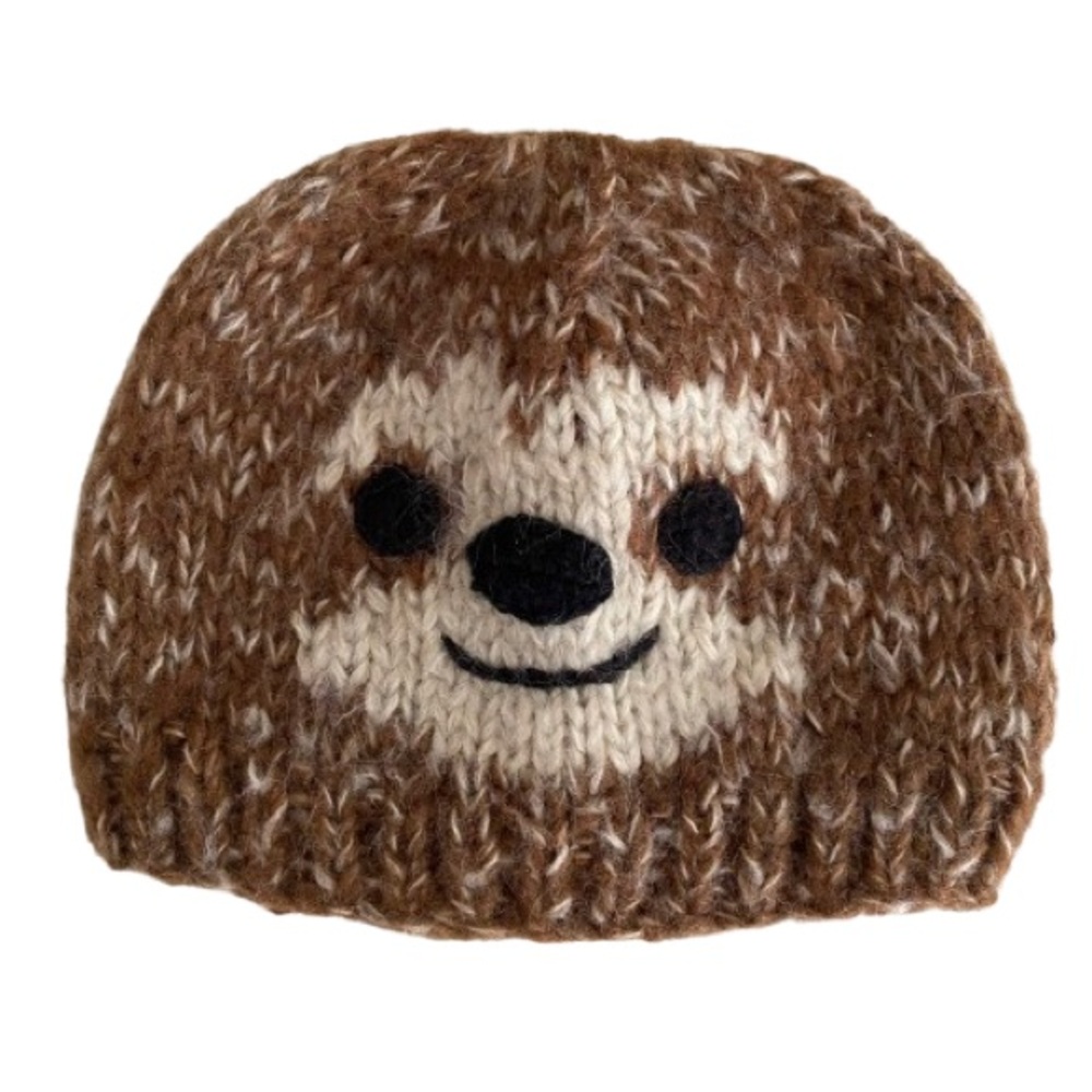 San Diego Hat Company Toddler Brown Sloth Knit Beanie Size 1-2 yrs Fun Cozy Warm